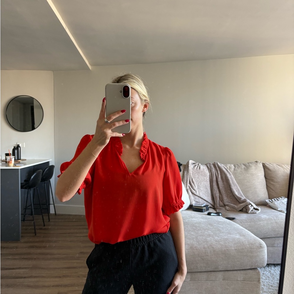 Banana Republic Vibrant Red Blouse